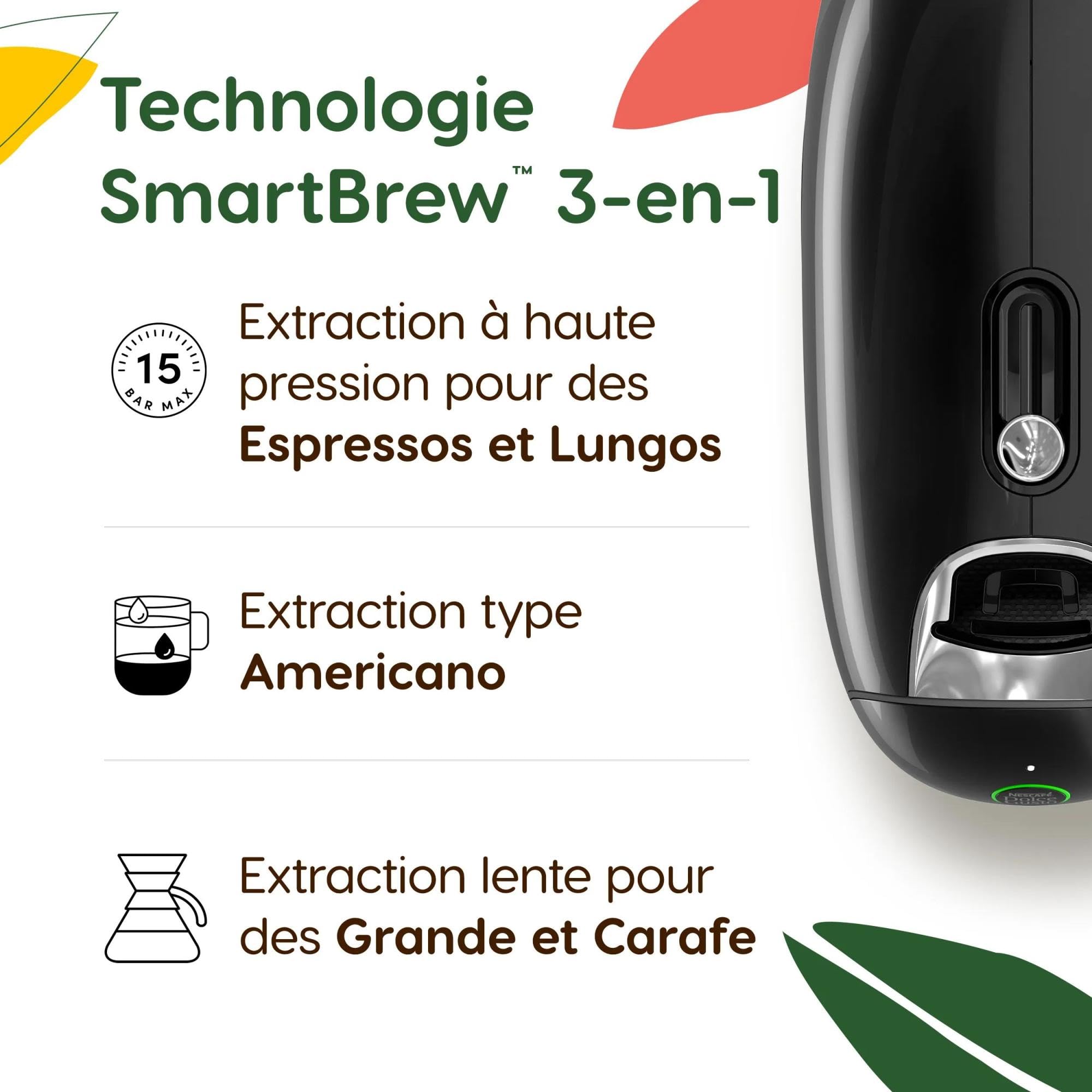 KRUPS NESCAFÉ Dolce Gusto Neo Caffe, Machine à café, SmartBrew 3-en-1