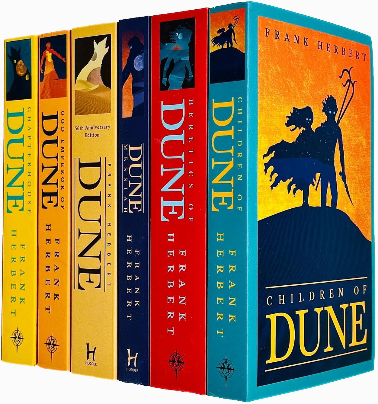 Dune Series 6 Books Collection Set By Frank Herbert (Dune, Dune Messiah,God Emperor Of Dune, Heretics of Dune, Chapter House Dune, Children Of Dune) Paperback
