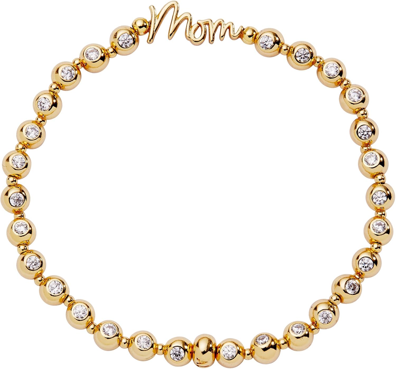 Alex and Ani Mom Elongated Crystal Stretch Bracelet for Women