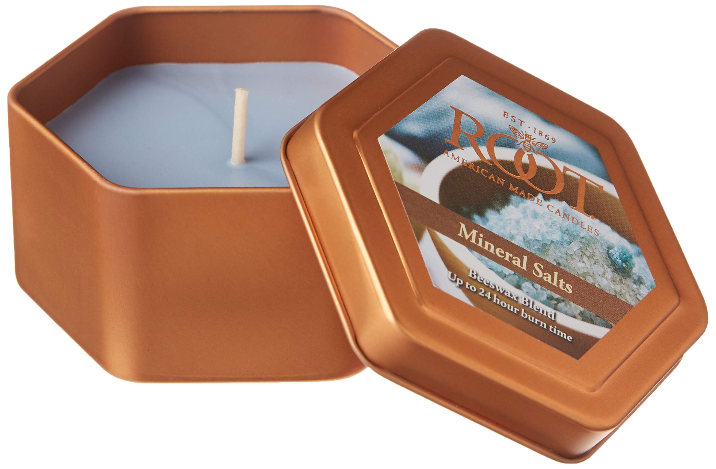 Root Candles8864386 Honeycomb Traveler Scented Beeswax Blend Candle, 4-Ounce, Mineral Salts