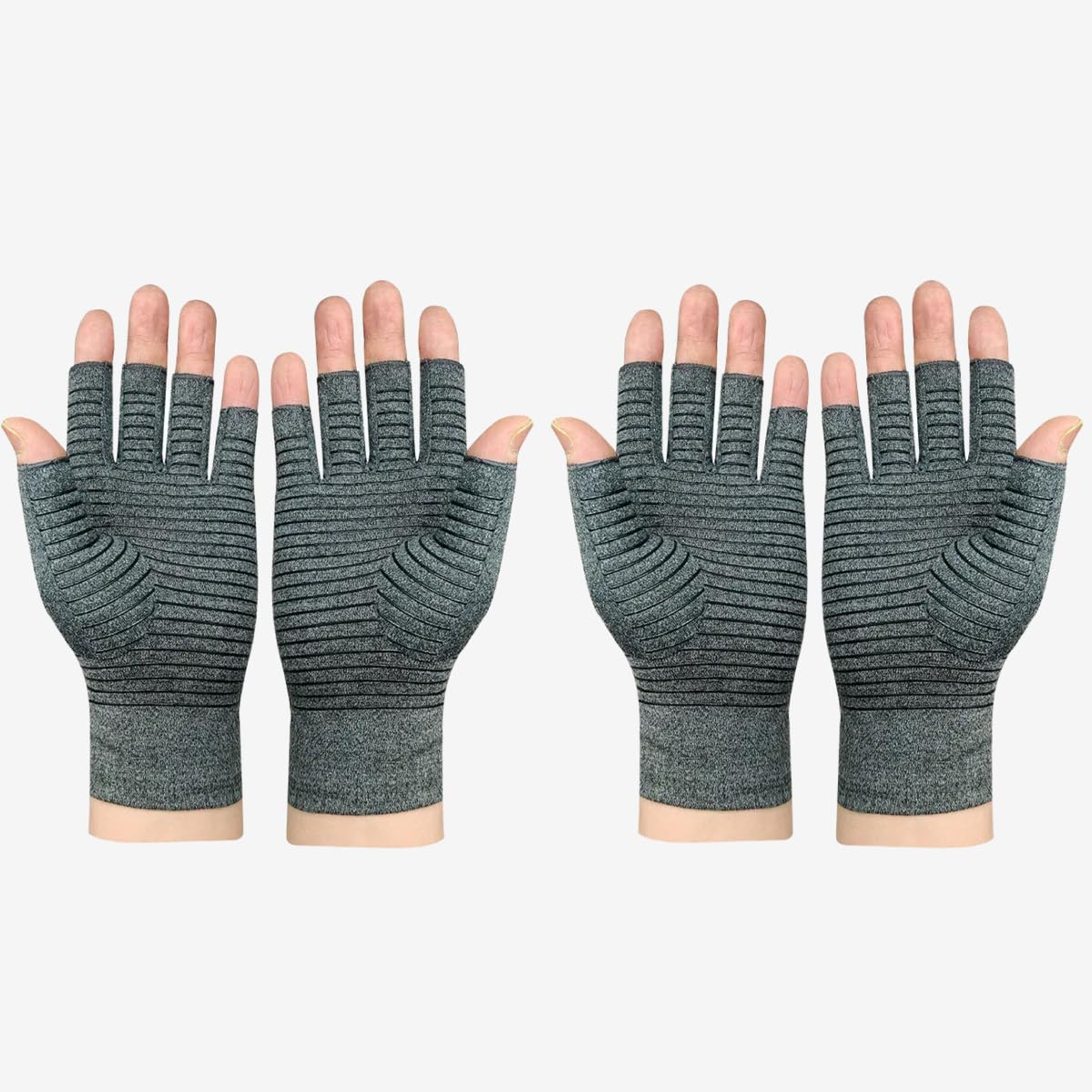 Jesata Copper Infused Arthritis Gloves, Grey