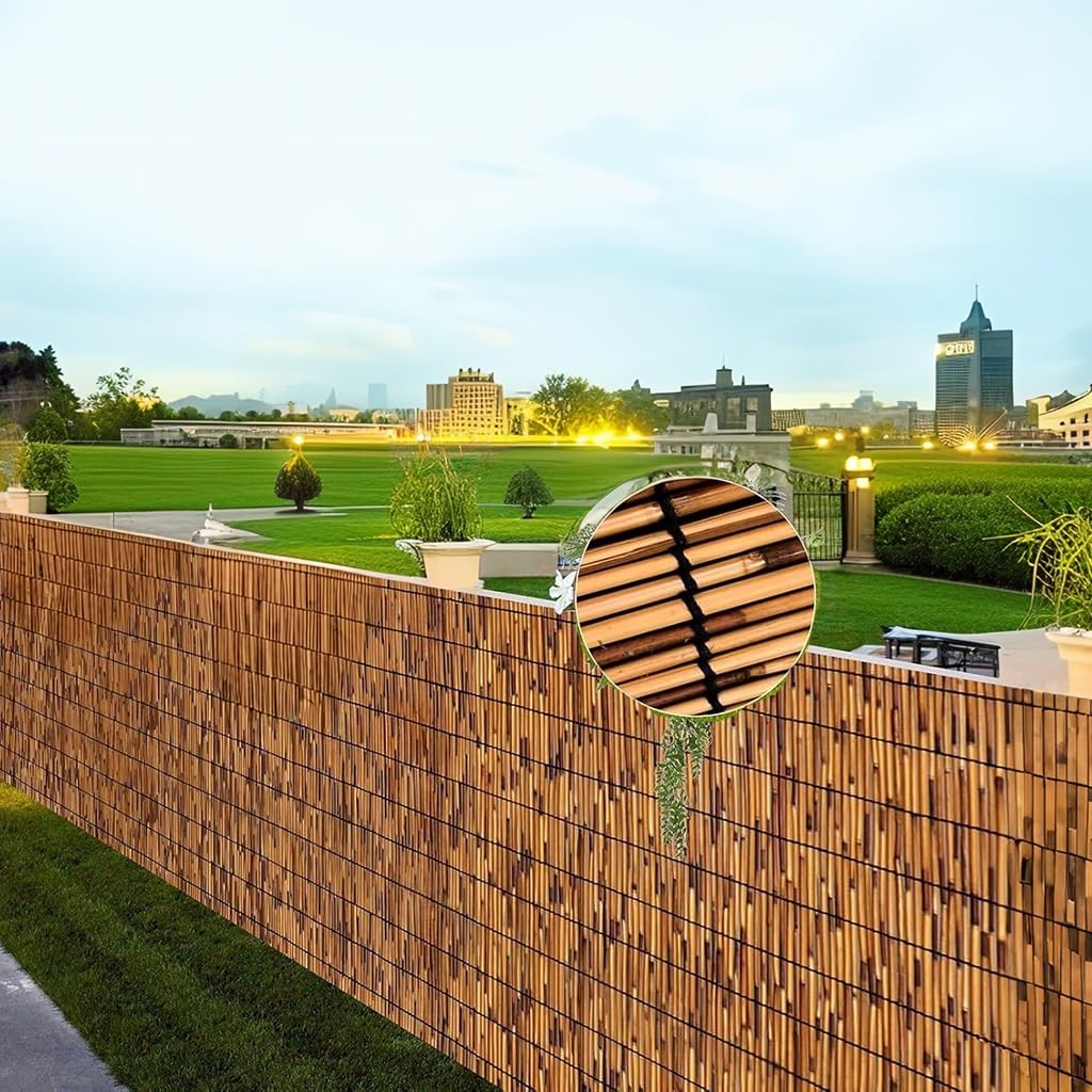 Brise Vue Bambou Naturel Canisse Bambou 60cm 70cm 80cm 90cm 100cm 110cm 120cm 130cm 140cm 150cm 160cm Hauteur Clôture En Roseau Durable Pour Balcon