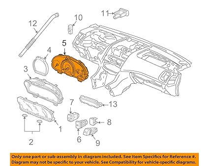 Honda Genuine (78120-SDA-A73) Speedometer/Tachometer/Fuel and Temperature Meter Assembly