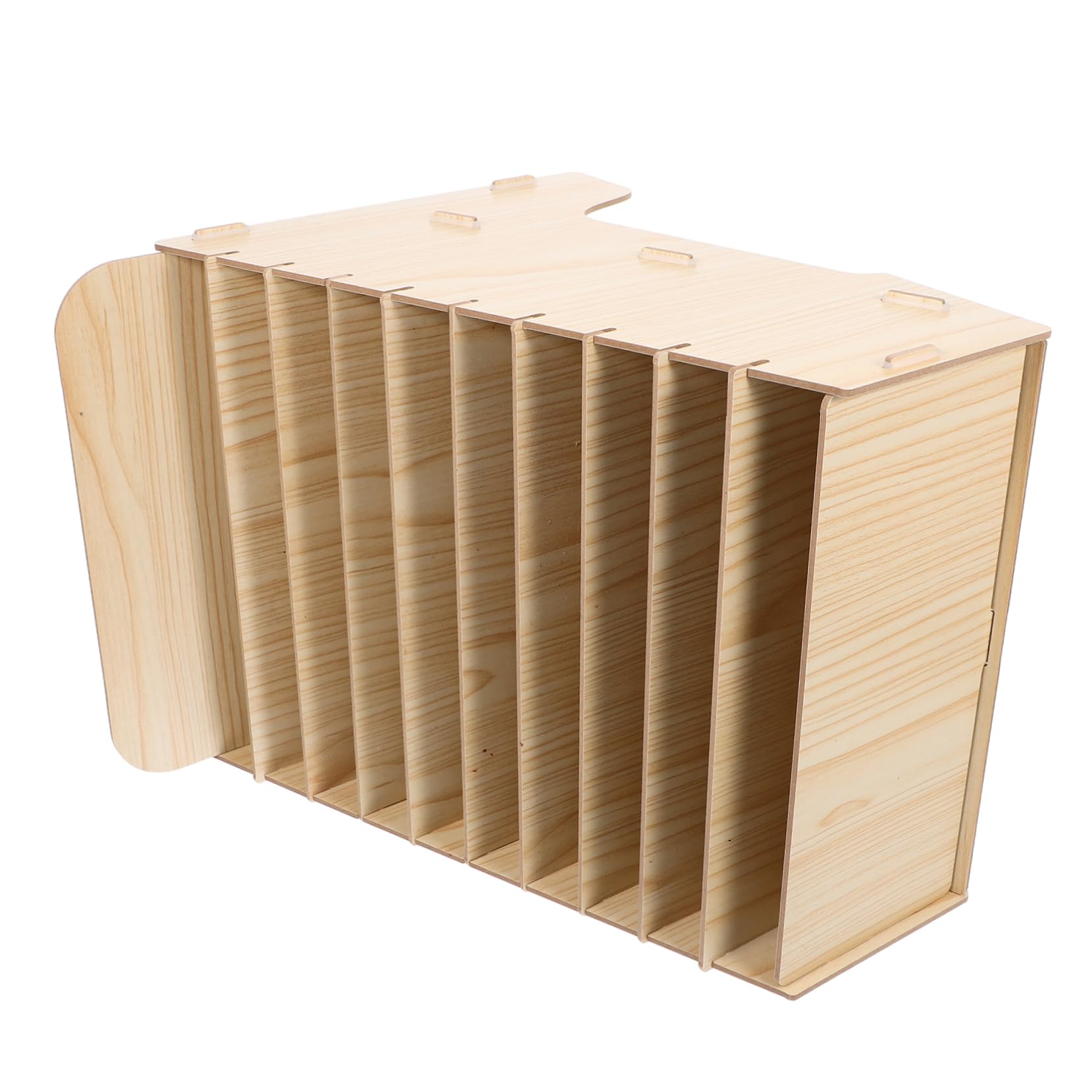 Caja Organizadora de Madera Fácil Montaje con Compartimentos Múltiples Diseño Rústico Elegante y Gran Capacidad para Oficina y Tienda para Recibos y Documentos
