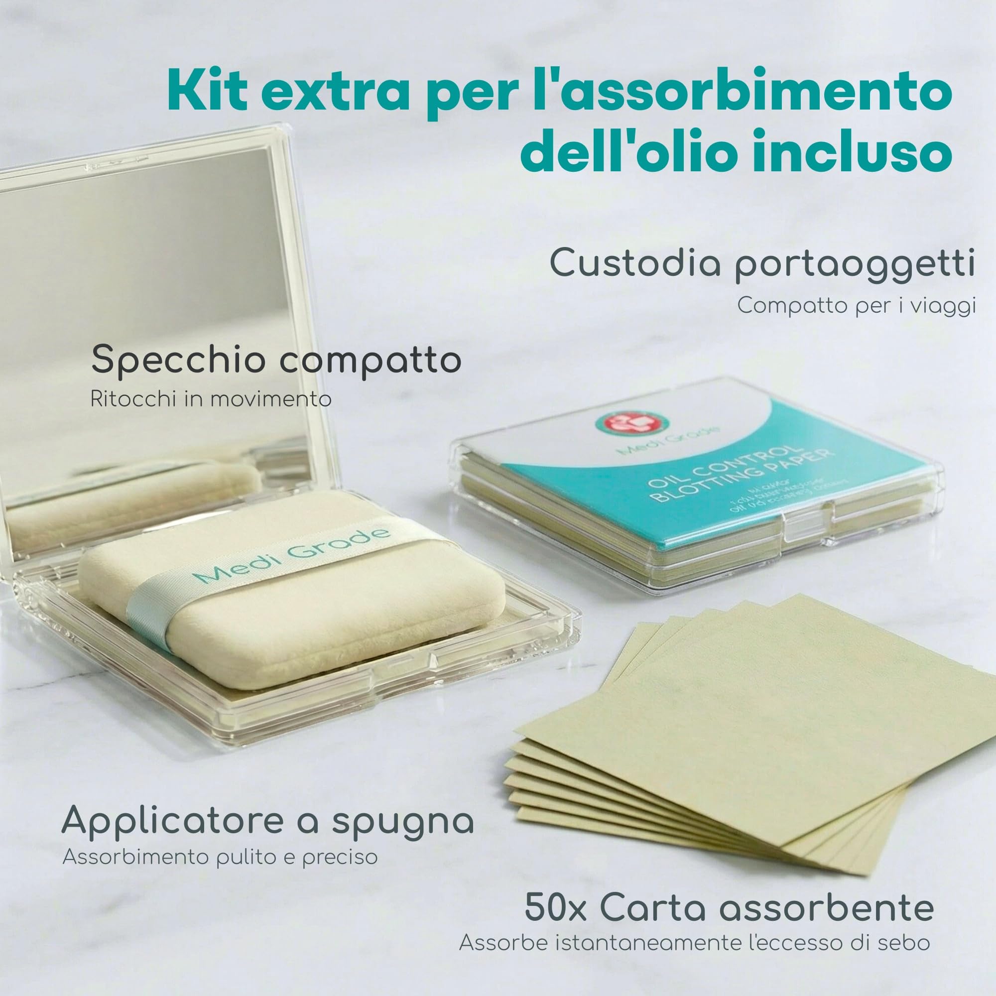 Medi Grade Kit Schiaccia Brufoli e Estrattore Punti Neri Medi Grade, Set di 7 Strumenti Togli Punti Neri