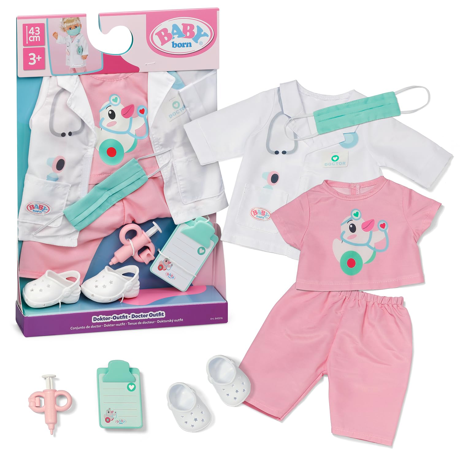 BABY born Doctor Outfit for 43 cm Dolls with Click & Play