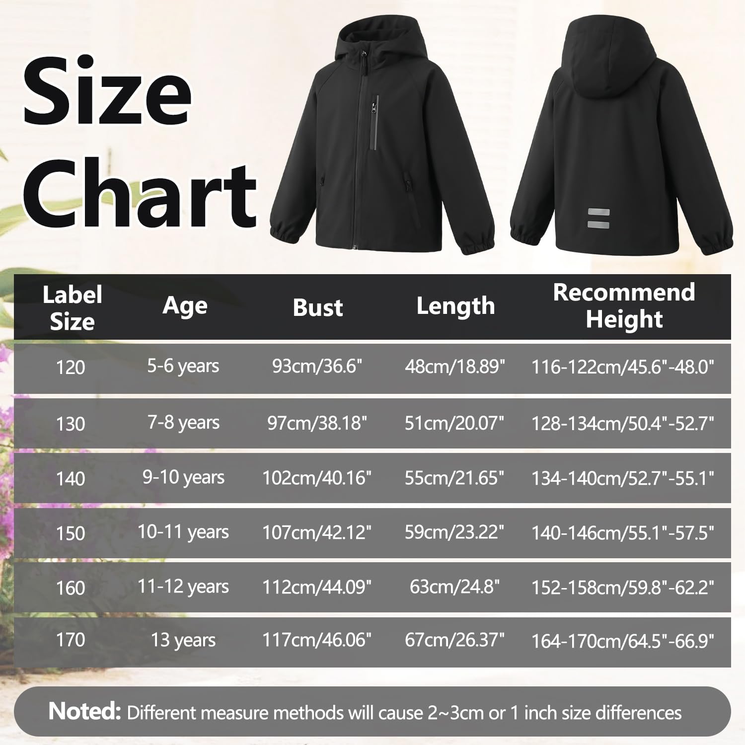 JinBei Kinder Jacke Mädchen Jungen Übergangsjacke Leicht Kapuzenjacke Wasserabweisend Winddicht Outdoorjacke mit Reflektoren Regenjacke Packbar Frühling Herbst Wandern Schule für 5-13 Jahre