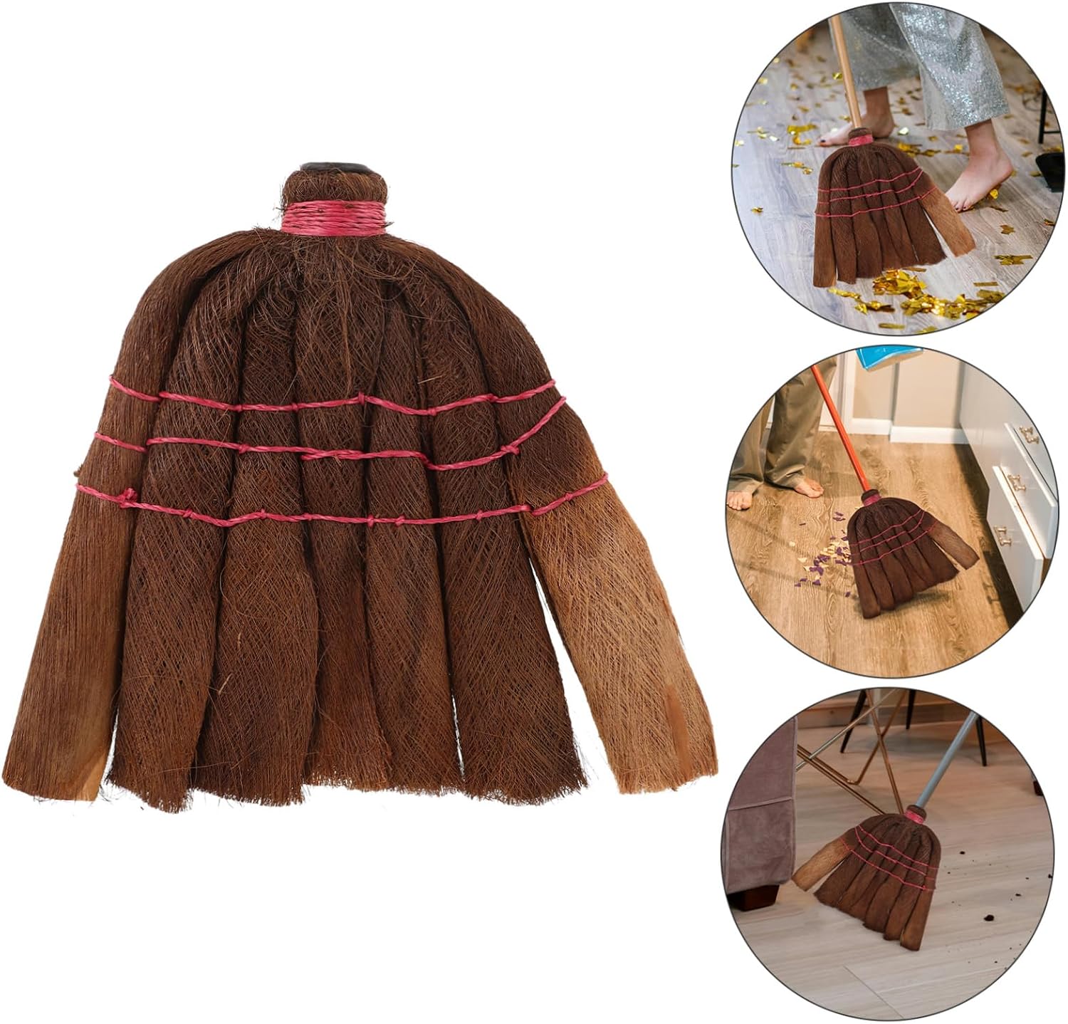Replaceable Broom Head for Hardwood Floors Broom Brush Refill Sweeper Head