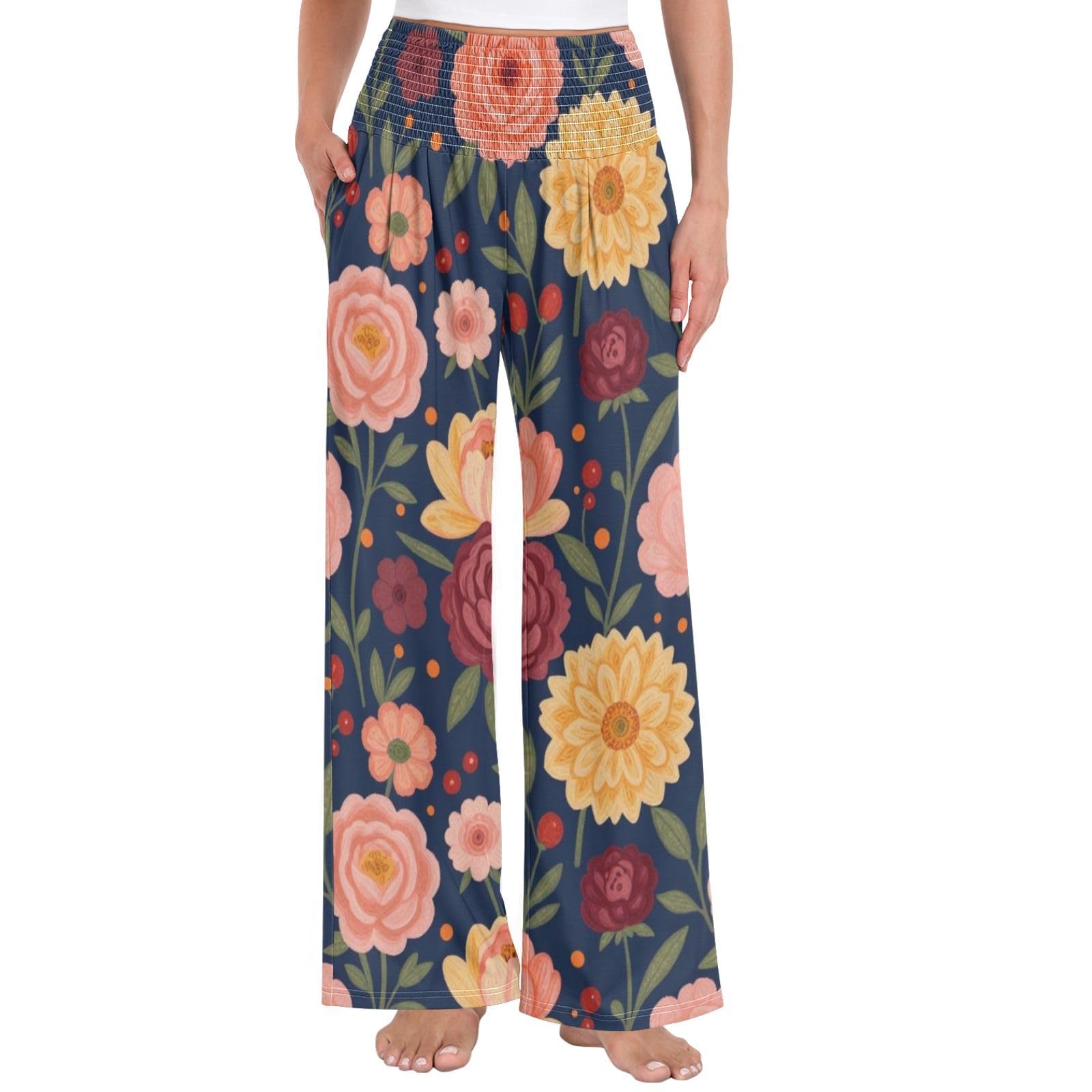 Western Pioneer Country - Pantalones de descanso para mujer, ligeros, elásticos, casuales
