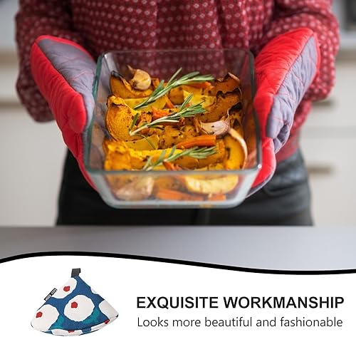 Miniatura 9 de OSALADI Manoplas de horno mini, mango de tapa de olla caliente, agarre antideslizante para tapa de olla, cubierta de pomo, protector de mano,