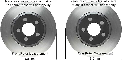 Miniatura 3 de Detroit Axle - Kit de frenos para Chevy GMC Silverado Sierra Suburban Yukon XL 2500 Hummer H2 Rotores de freno delanteros y traseros perforados y