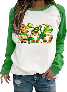 YuzRong Women's Blouses & Shirts Womens Casual Long Sleeve Crew Neck Printed Pullover Hoodless Sweatshirts Fit Blouse Winter Autumn Spring Warm Soft Pullover Tops