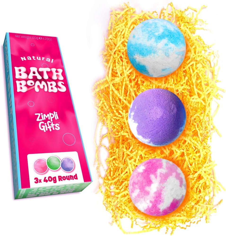 3 x Value Bath Bomb Gift Set from Zimpli Gifts, Ideal Stocking Fillers