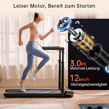 WalkingPad by Kingsmith R2 R3 Hybrid+ Walking Pad Treadmill for Home Office Foldable (Depending on Model: Up to 120 kg Load Capacity 12 km/h; All Models: LED Display App No Assembly Required)