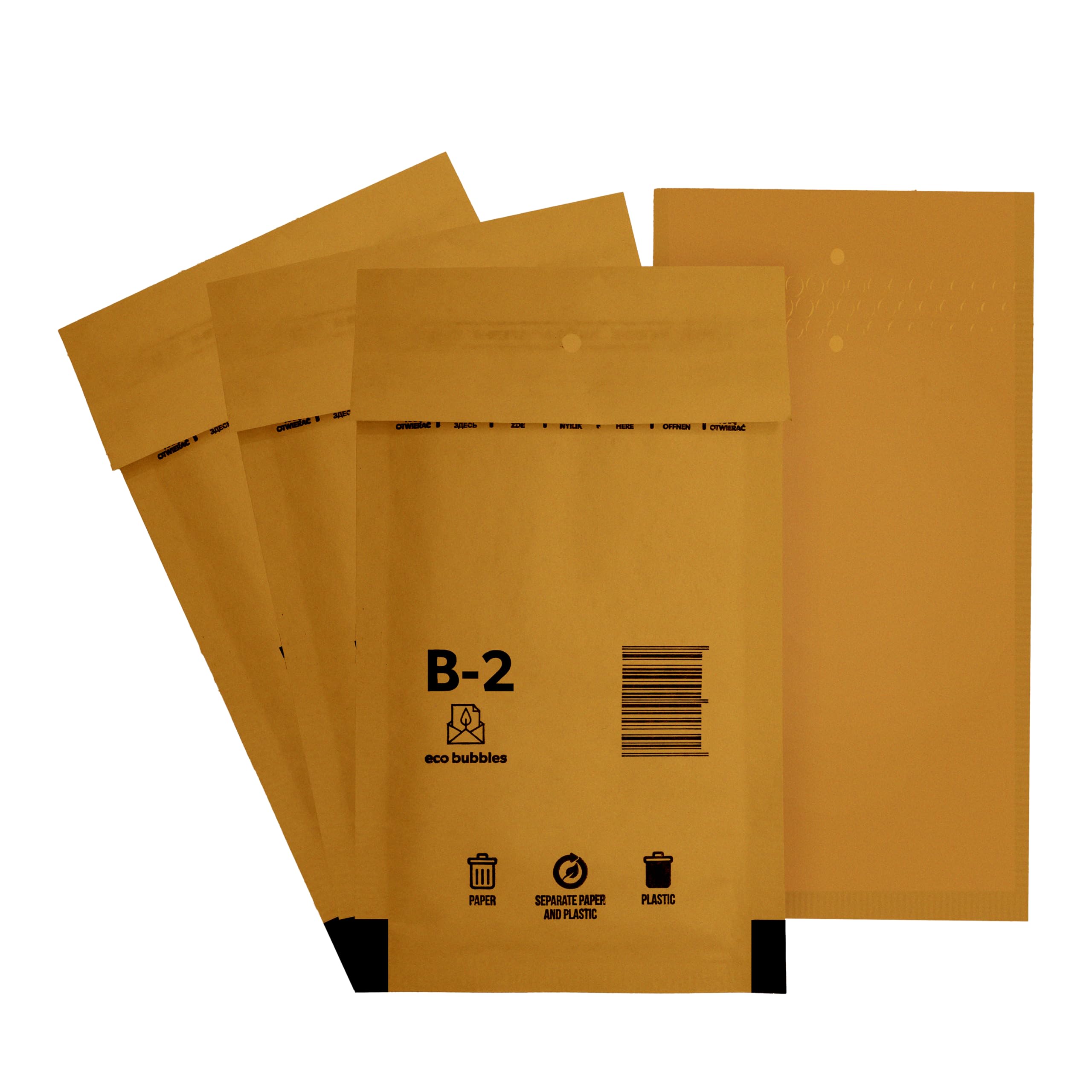 200 Versandtaschen Luftpolsterumschläge haftklebend Luftpolsterversandtaschen Luftpolstertaschen Polsterumschläge B2 (135 x 225 mm) braun Selbstklebeverschluß 200 Stück