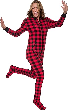Women's buffalo plaid onesie Clearance