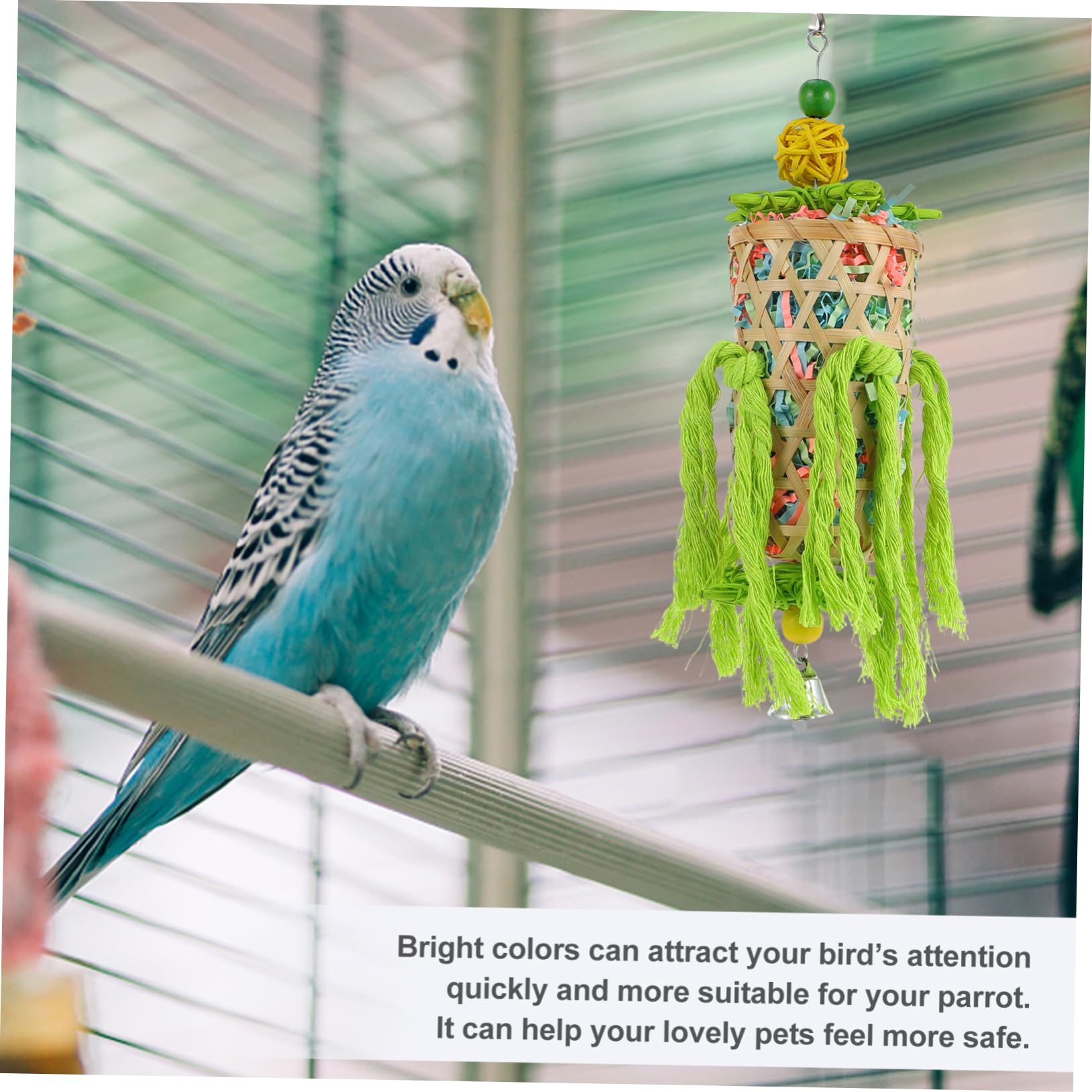 LIOOBO 3Pcs Parrot Chewing Bird Cage Accessories for Teeth Grinding Pet Chewing for Cockatiels Parakeets and Budgies for Playtime and Health