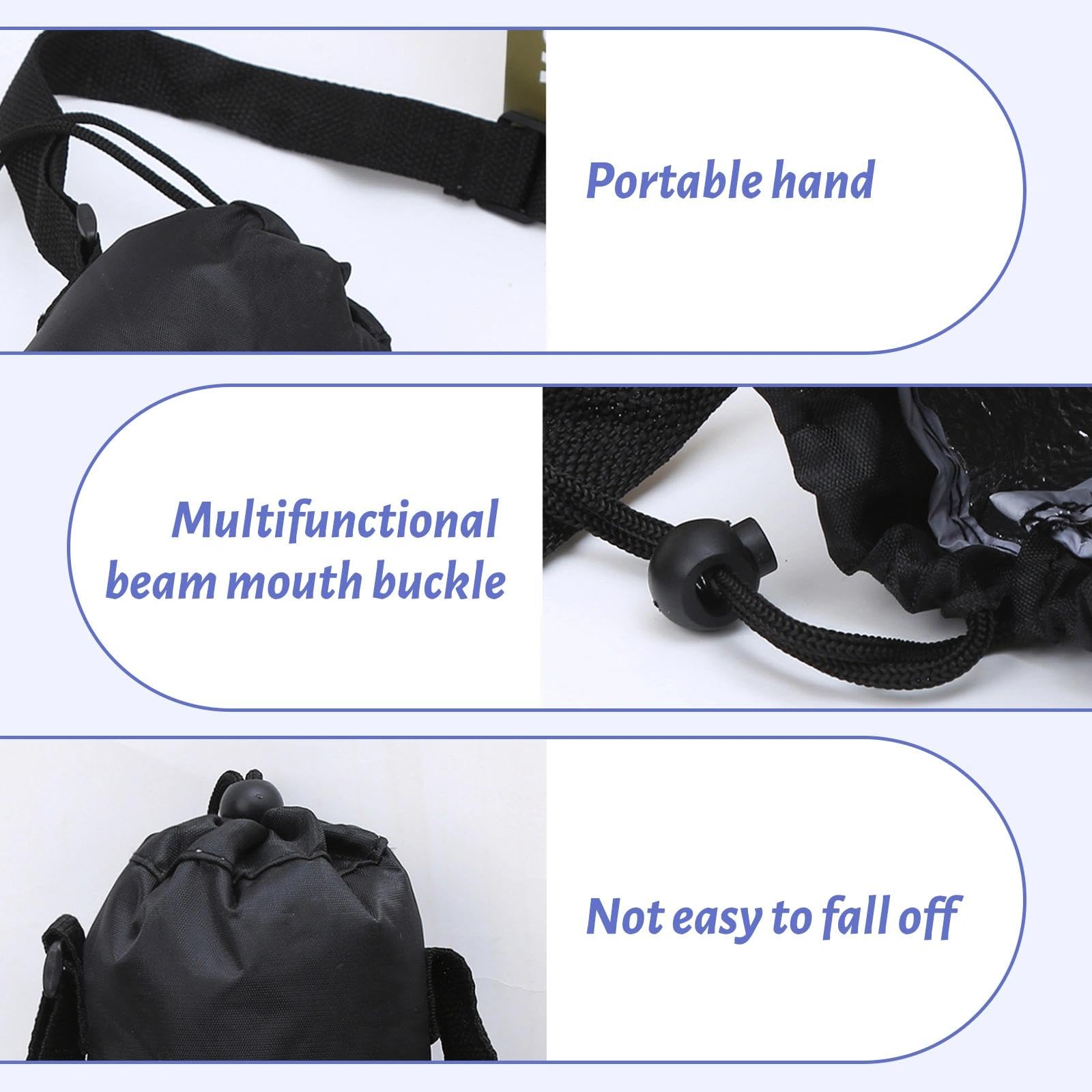 2PCS Borsa per Bottiglia Termica, Borsa Termica per Bevande con Tracolla Regolabile, Borsa Portatile per Bottiglia D'acqua Piccola, per Esterni, ViaggiS