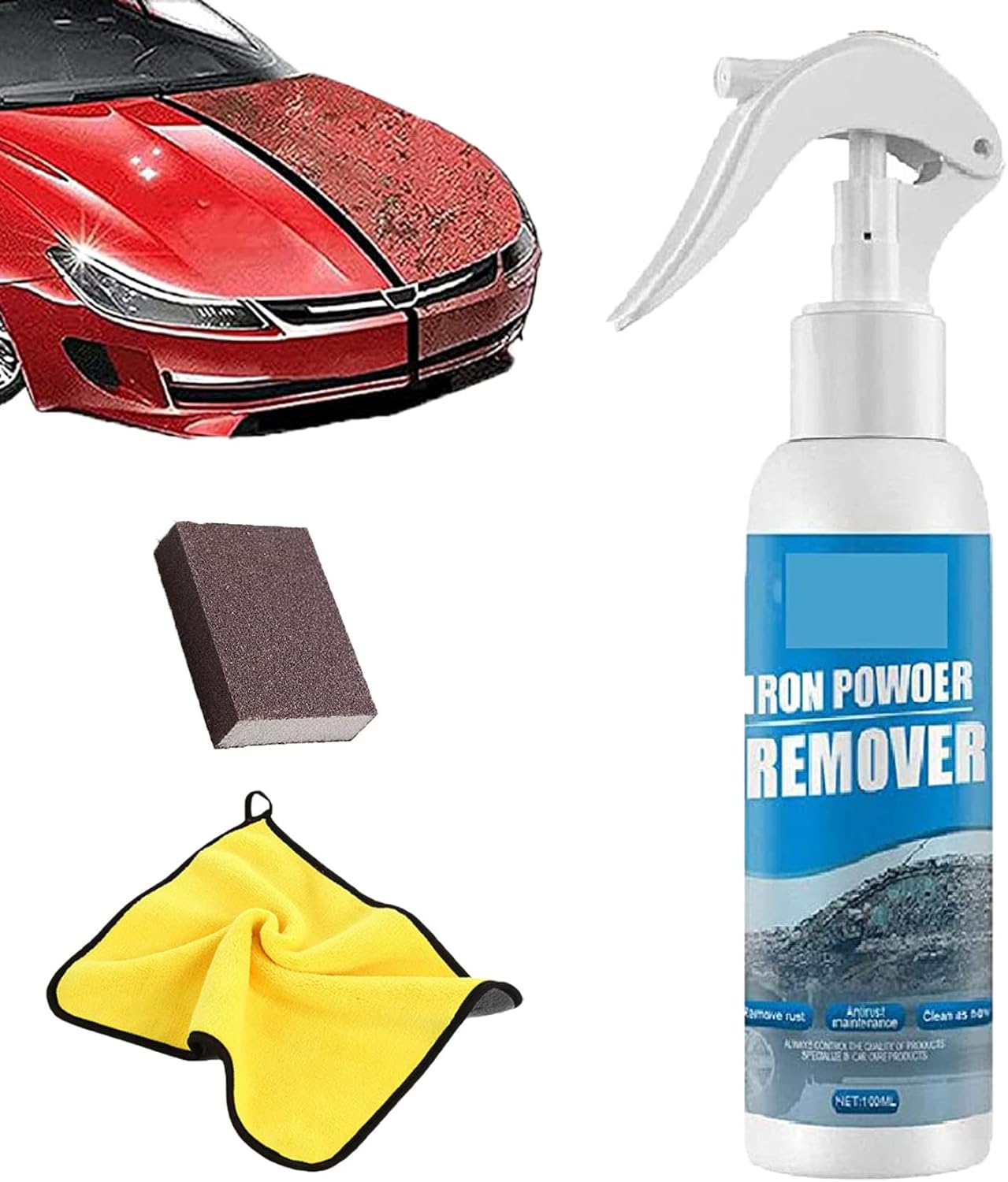 GEOBY Car Rust Removal Spray, Rust Remover for Car, Rust