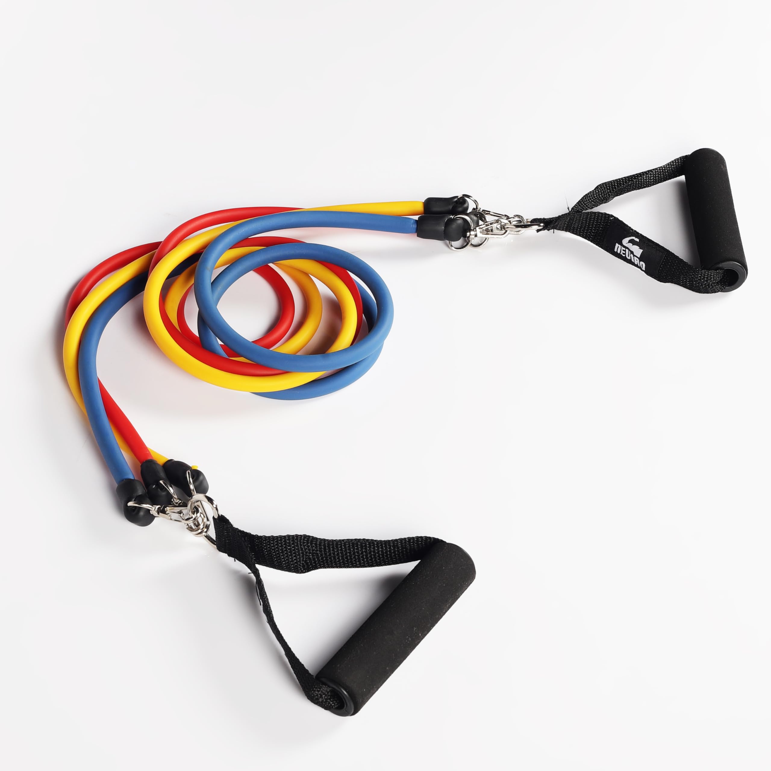 nEUtRO Resistance Tubes Kit (Set of 3) for Full Body Workout, Stretching and Exercise for Men and Women with 3 Interchangeable Tubes Comfortable Foam Handles Door Anchor, A Multipurpose String Pouch (B0BDVB4MRN) Amazon Price History, Amazon Price Tracker