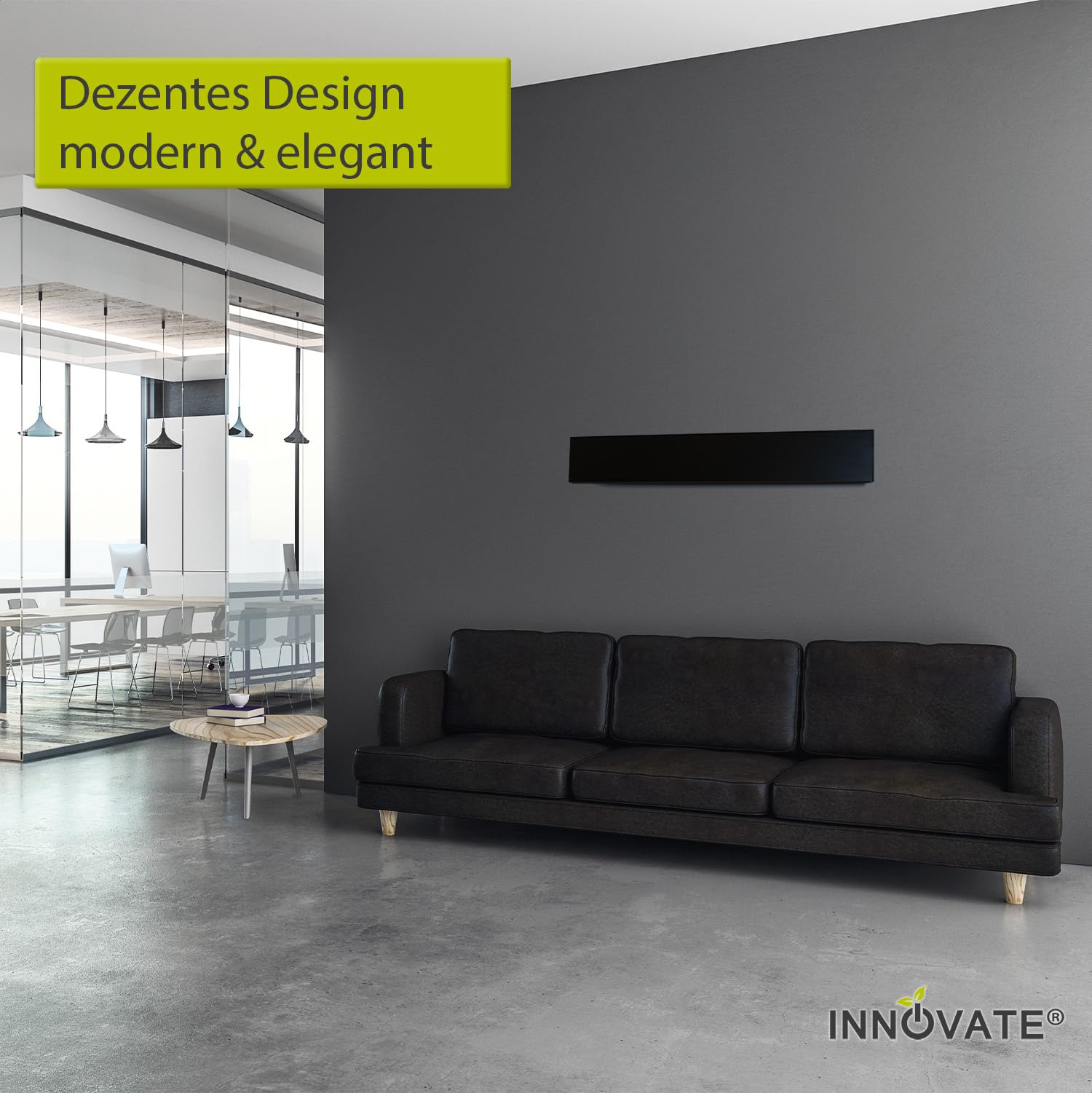 INNOVATE LED Wandleuchte Linear Up+Down, Led Wandlampe innen 910mm, Wandleuchte schwarz, indirekte Wandbeleuchtung, LED Lampen Wandmontage 25W, IP40, warmweiß (schwarz, 900)