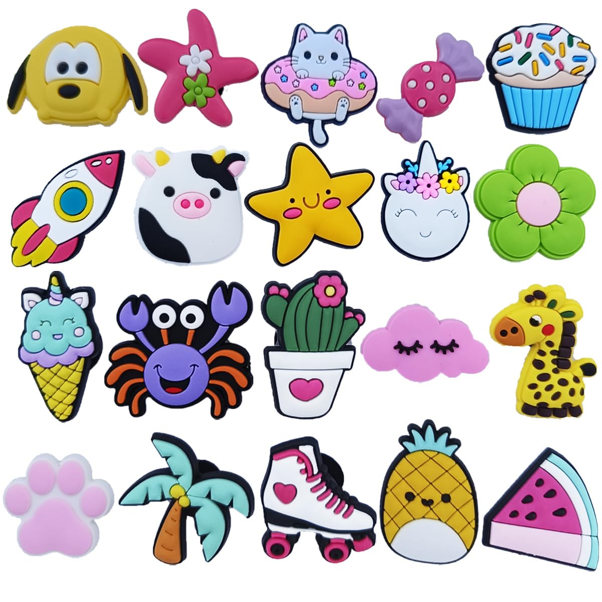 Pines Decorativos para Crocs - 20 Piezas - Shoe Charms - Accesorios para Zapatos - Mujer Hombre Niños