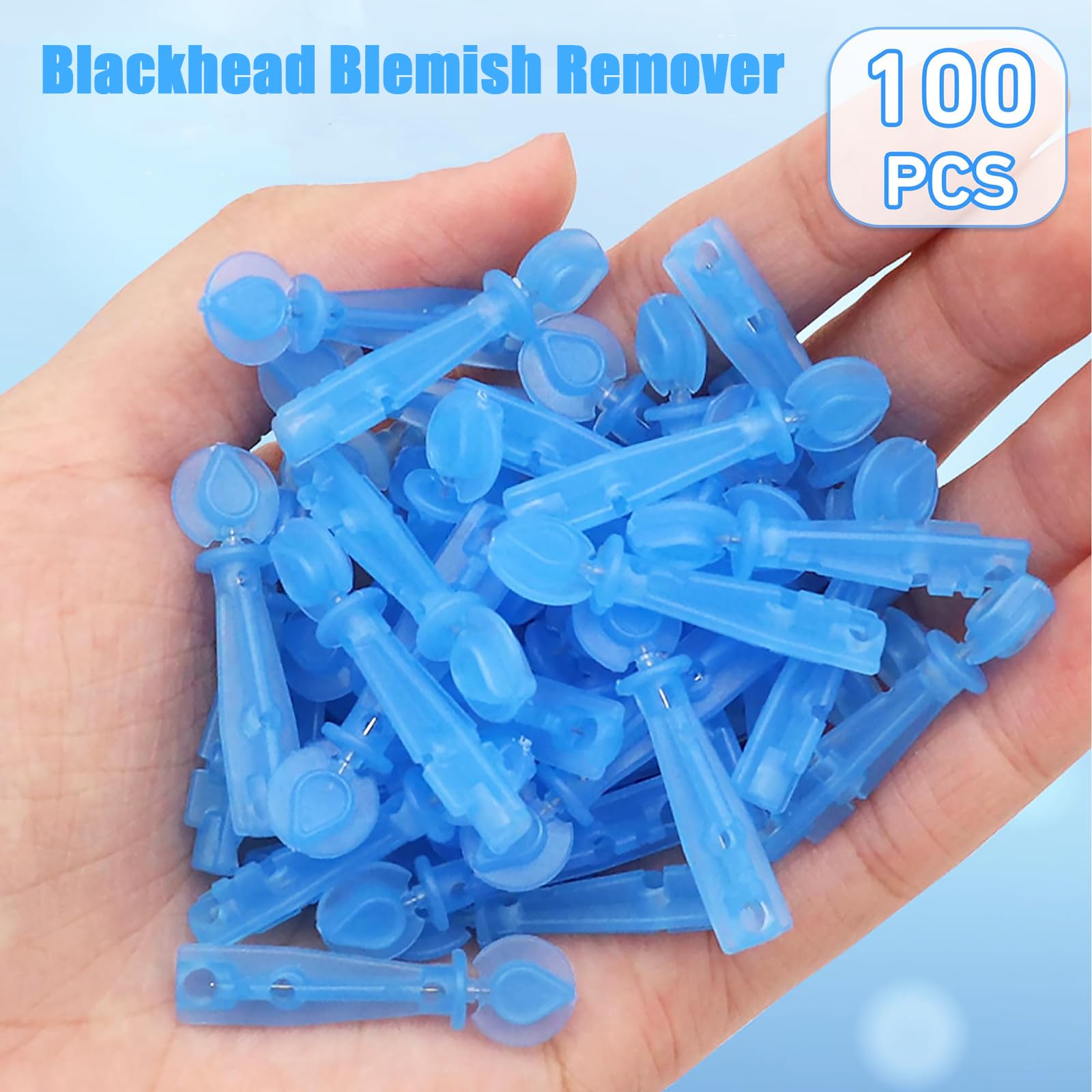 Desechables Eliminar Espinillas,101 PCS Succionador y Extractor de Puntos Negros y Granos Eliminador Profesional de Espinillas para Limpieza Facial Ideal para Uso en Hogar y Salón Aguja de Acné