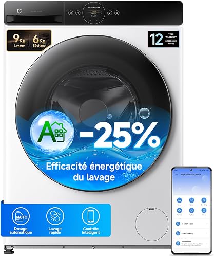 Mijia lavant-séchant Pro 9/6 kg, double dosage automatique Xiaomi