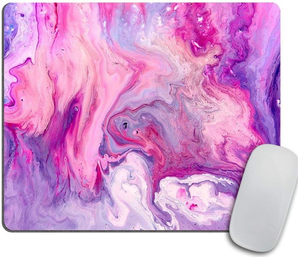 Marble Mousepad, Office Decor, Purple Mouse Pad Colorful & Unique