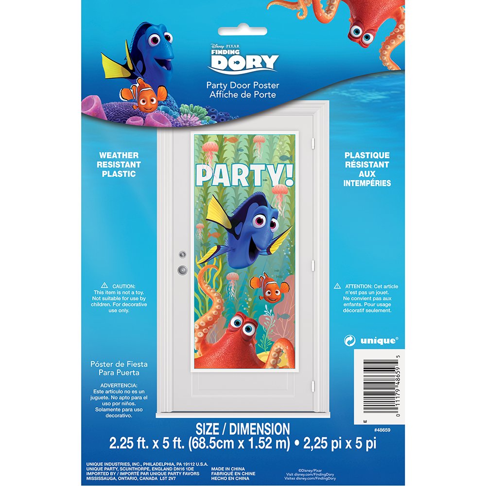 Unique Disney Finding Dory Plastic Door Poster - 60" x 27", 1 Pc