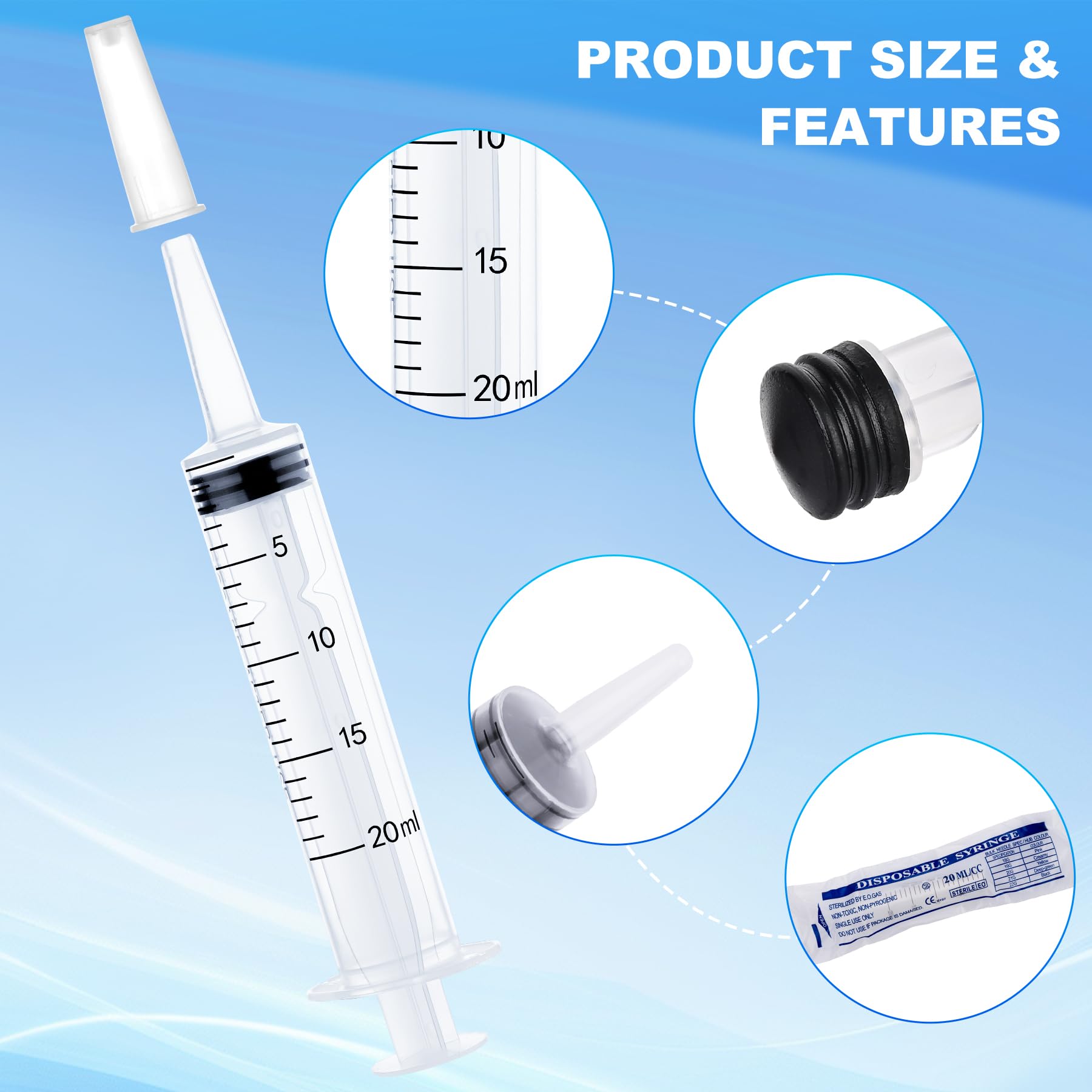 20ml Syringes Without Needles, 10-Pack — Amazon image 4