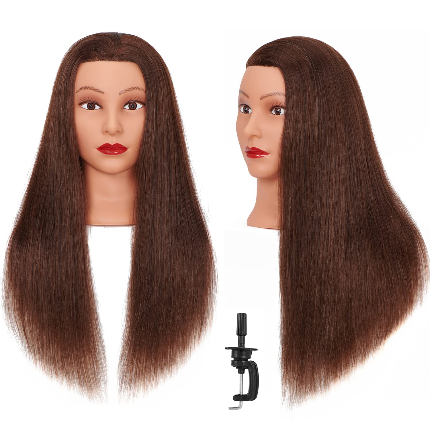 Headlima 100 Human Hair Mannequin Head Manikin Training