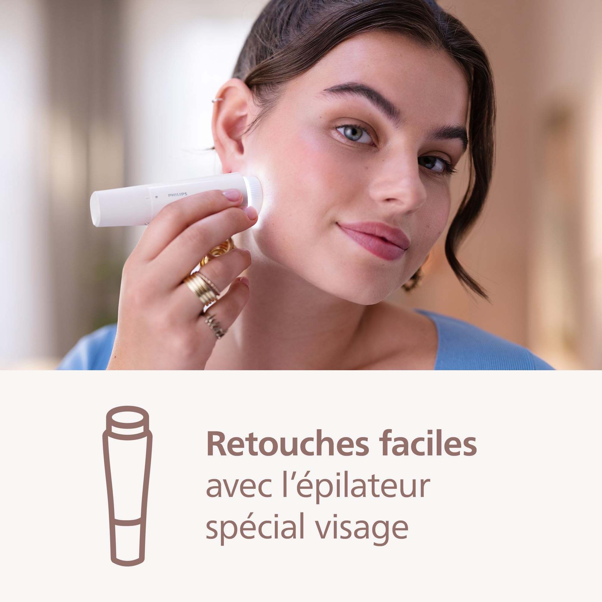 Philips Beauty Set série 9000 épilateur électrique sans fil corps visage pieds 6 accessoires BRE770/92