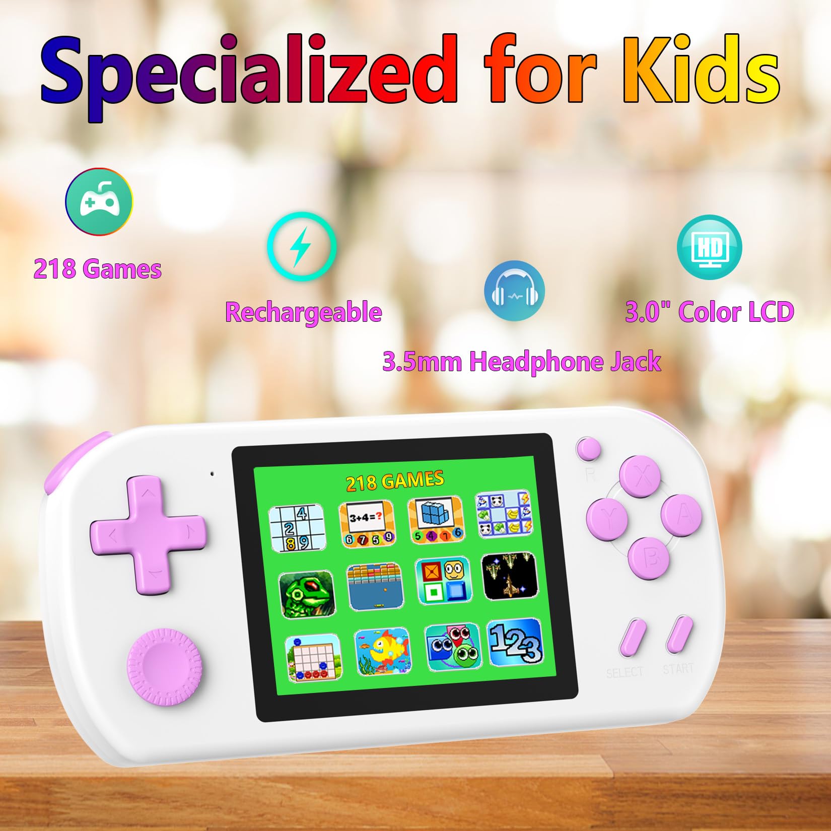 Kavoyi Handheld Games Consoles For Kids Preloaded 218 Retro Video