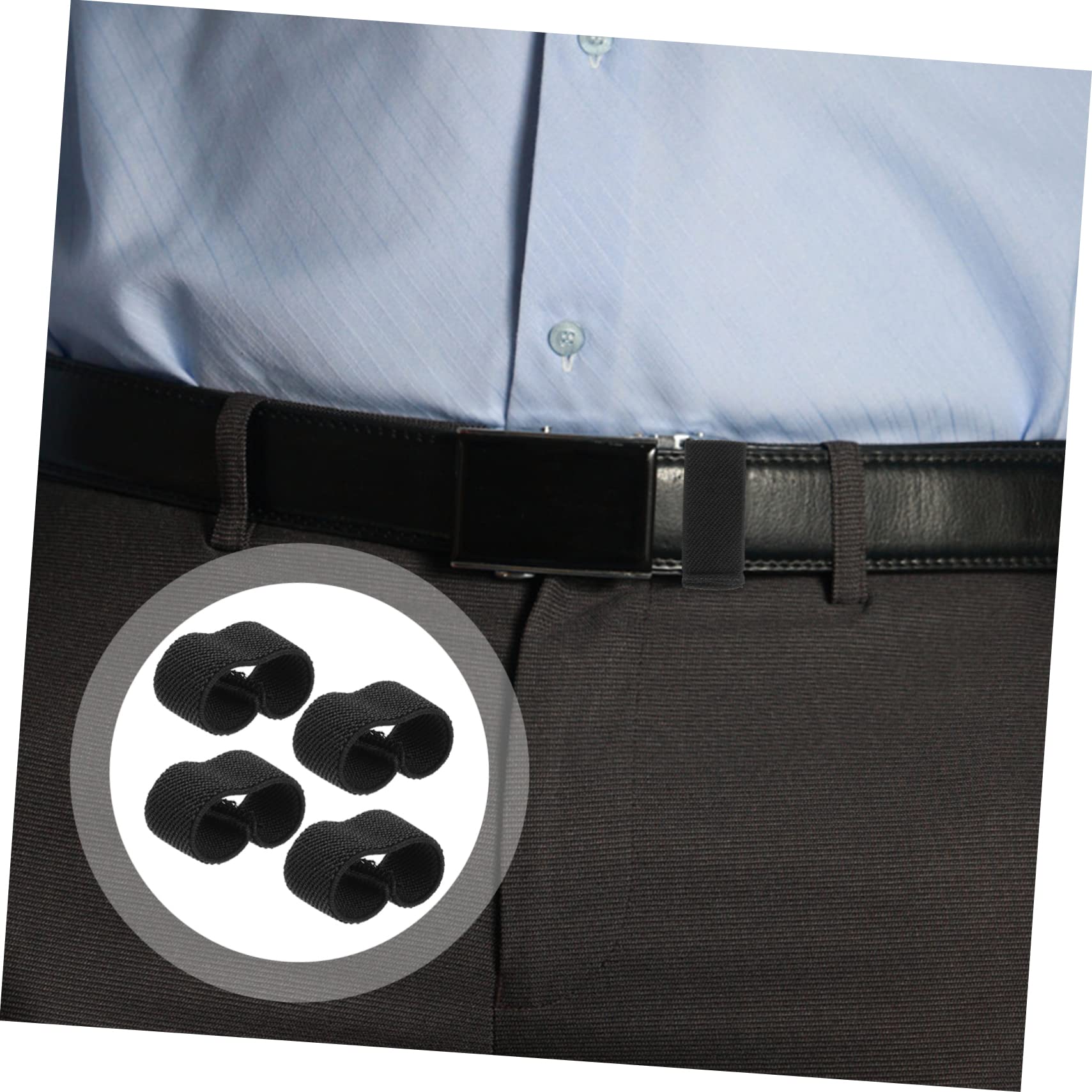 Happyyami 4 Piezas Ancla de cinturón Aros de cinturón al Aire Libre Soporte de Lona Cinturones para Hombres Backpack Puente de cinturón para Hombres cinturón de trabilla para Hombre elástico
