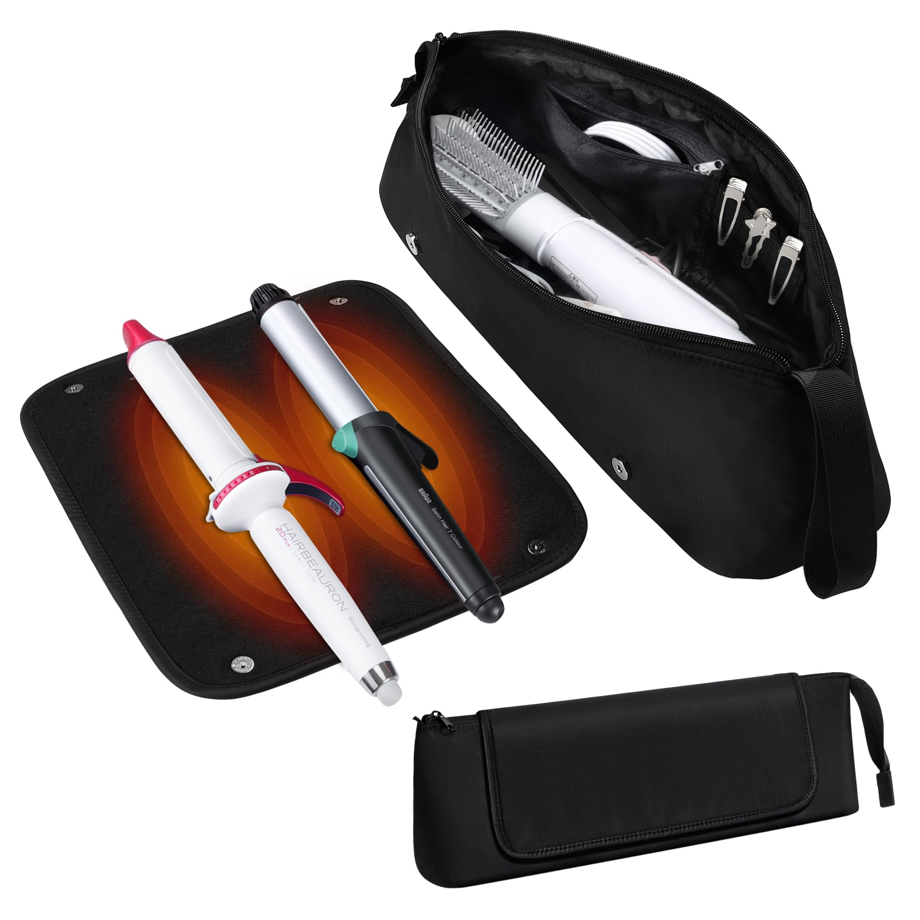 BUBM Travel Case for Shark Airwrap/Dyson Curling Iron or Laifen Hair Dryer, Portable Hair Shark Airwrap Waterproof Storage for Dyson Supersonic Styler Accessories Protection Organizer