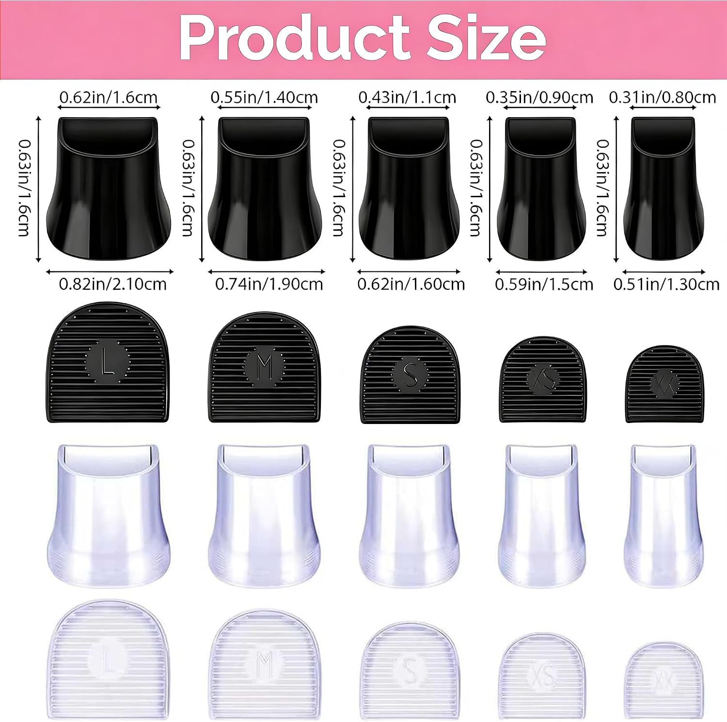 10 Pairs Heel Cover Caps Protectors for High Heel, Shoe Heel Replacement Tips Caps,5 Sizes Heel Repair Caps Covers & Heel Stoppers for Grass, Gravel, Outdoor Events