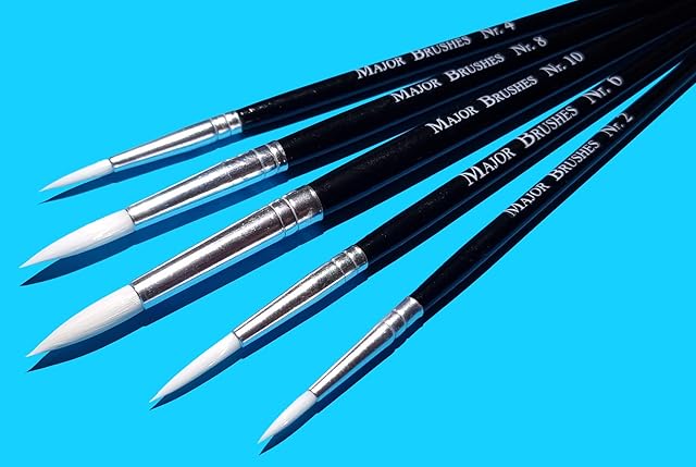 Major Brushes Sable substitue brushes - Pack of 5