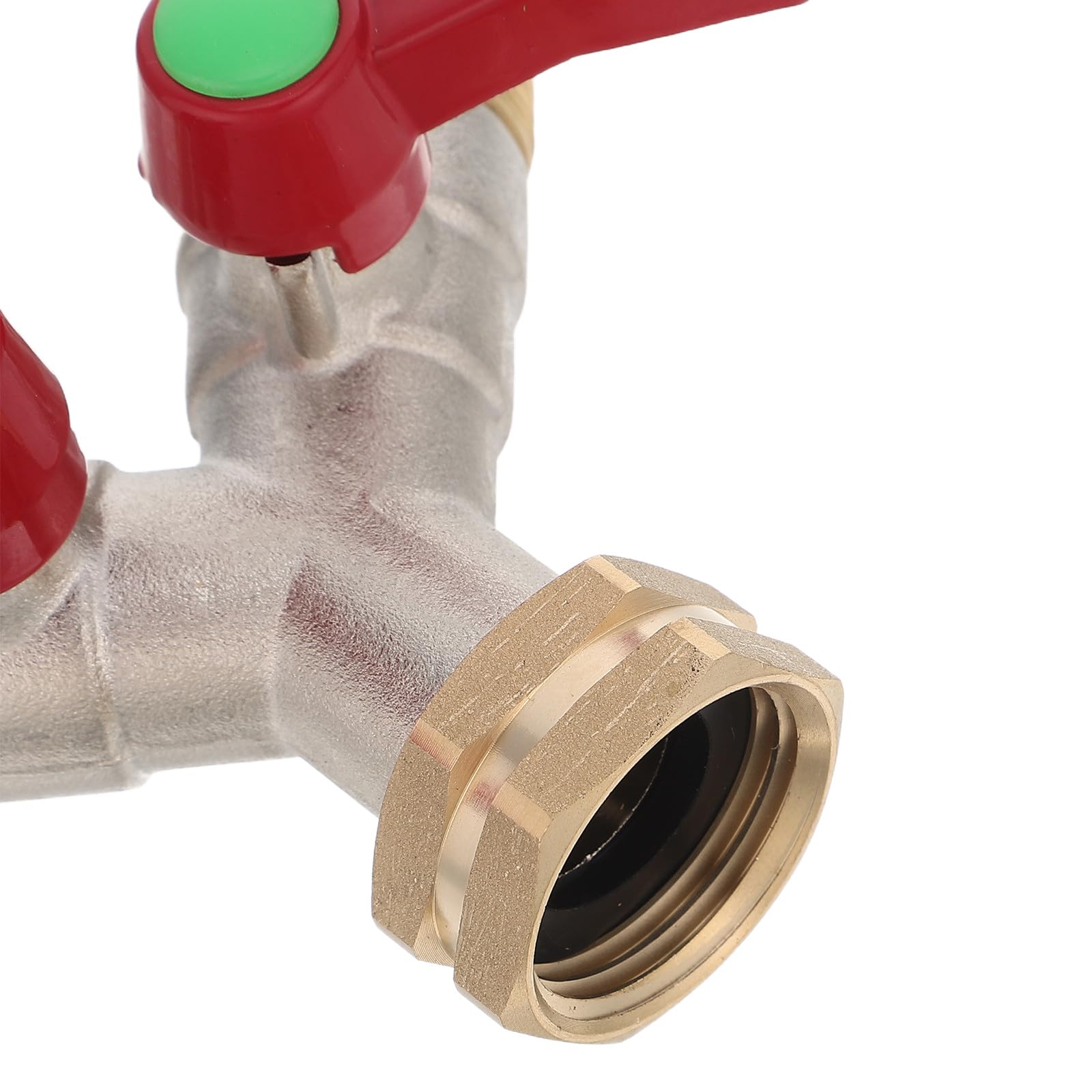 Kisangel 1 Set di sdoppiatore per Tubo Flessibile a 2 Vie - Connettore per Tubo da Giardino a Forma di Y con Doppia valvola di intercettazione per Rubinetto dell'Acqua, Adattatore Resistente