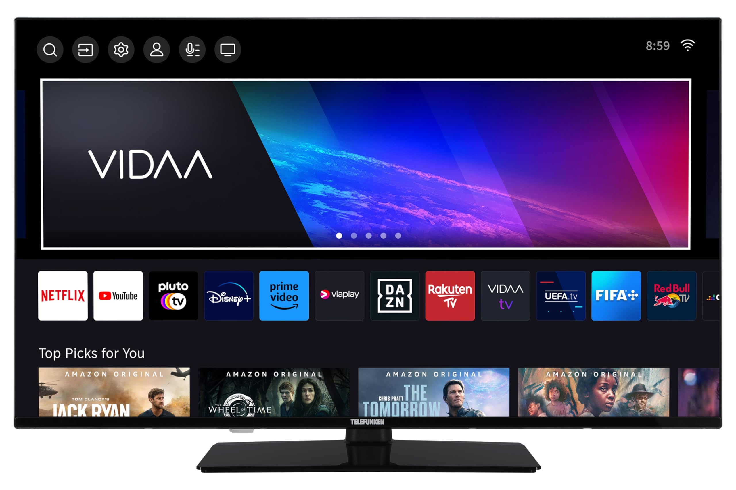 Telefunken XU50VP750M Fernseher VIDAA Smart TV mit 4K UHD Auflösung 50 Zoll
