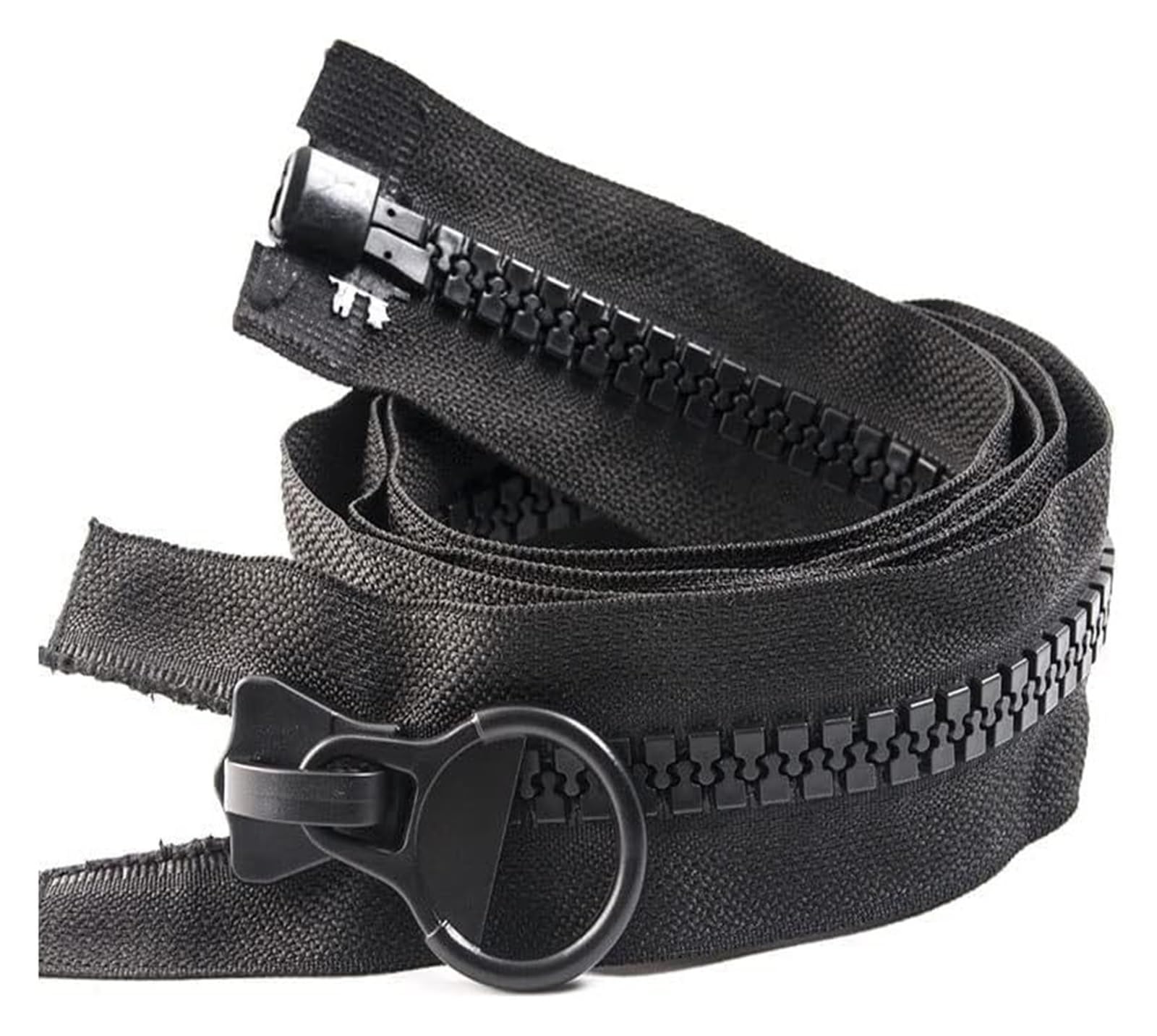 Cremalleras,Cremalleras de Costura, Cremallera de Resina 8#,Cremallera de plástico Resistente for Costura Artesanal, Bolsa de Sastre, Ropa(Black,300cm)
