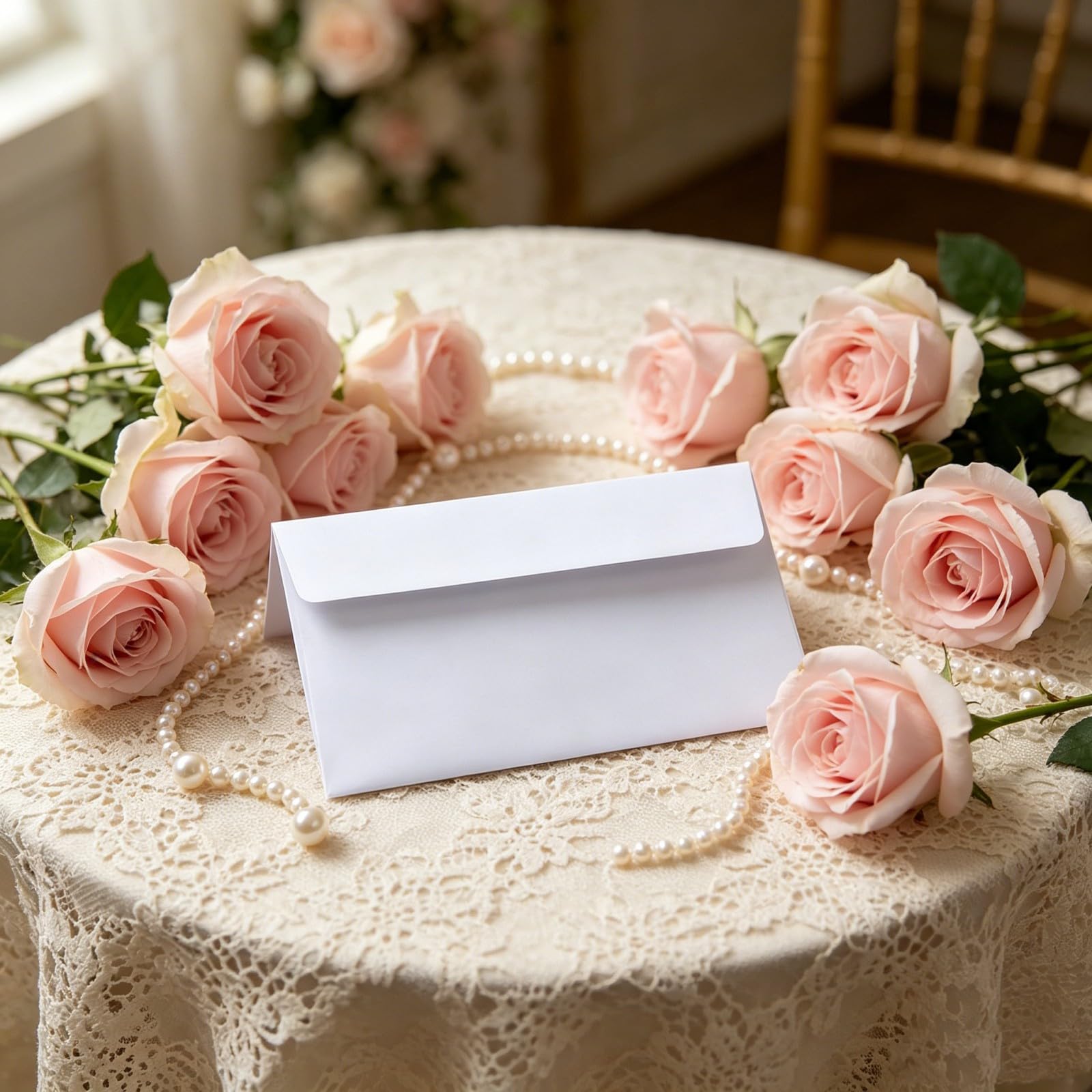 Lot de 100 enveloppes blanches en papier 300 g/m² 12,7 x 17,8 cm pour invitations de mariage, cartes de vœux, notes d'écriture, cartes d'invitation