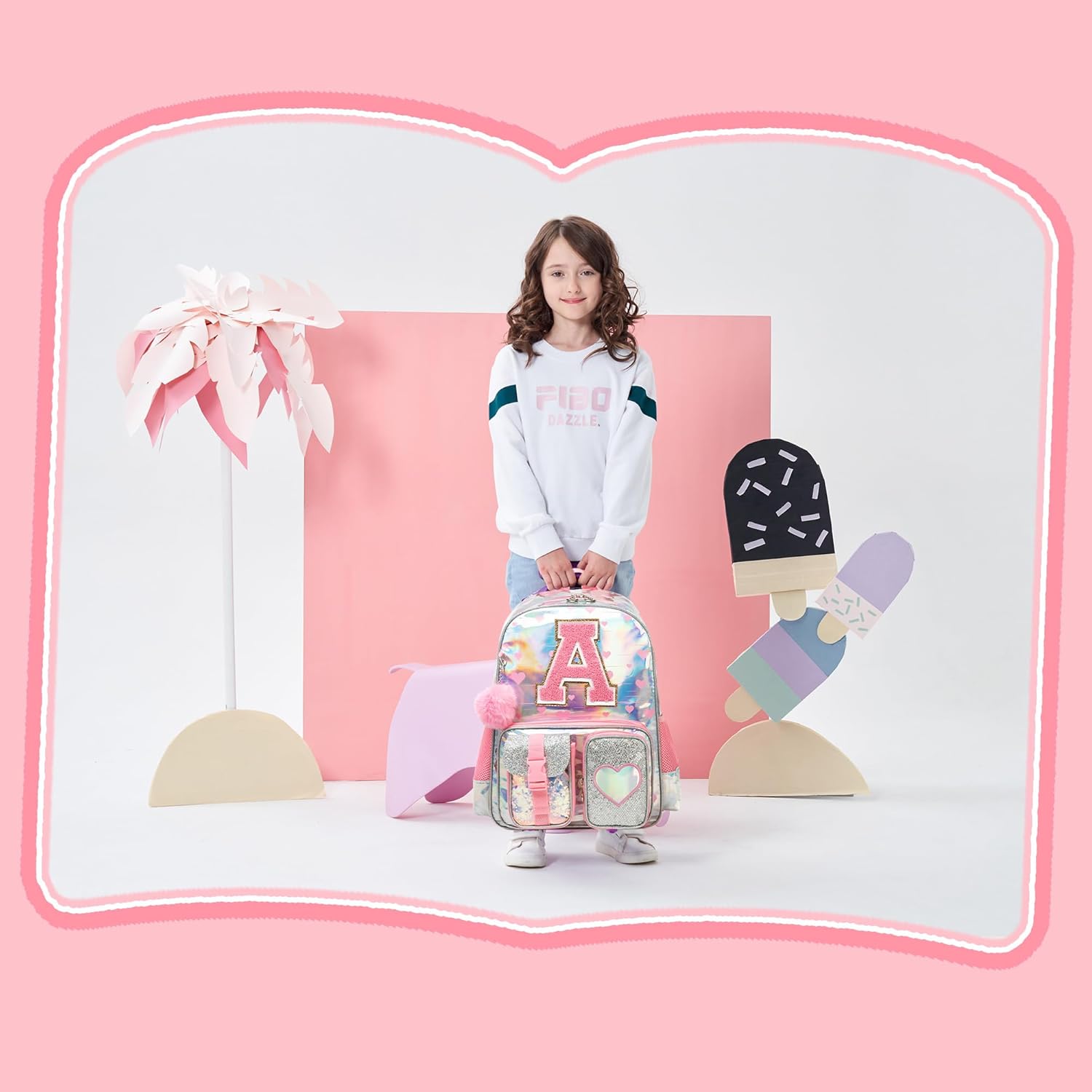 Cute Backpacks for Girls School Backpack for Kids Backpacks for Elementary Primary School Bags for Girls Bookbags,Pink - Image 6