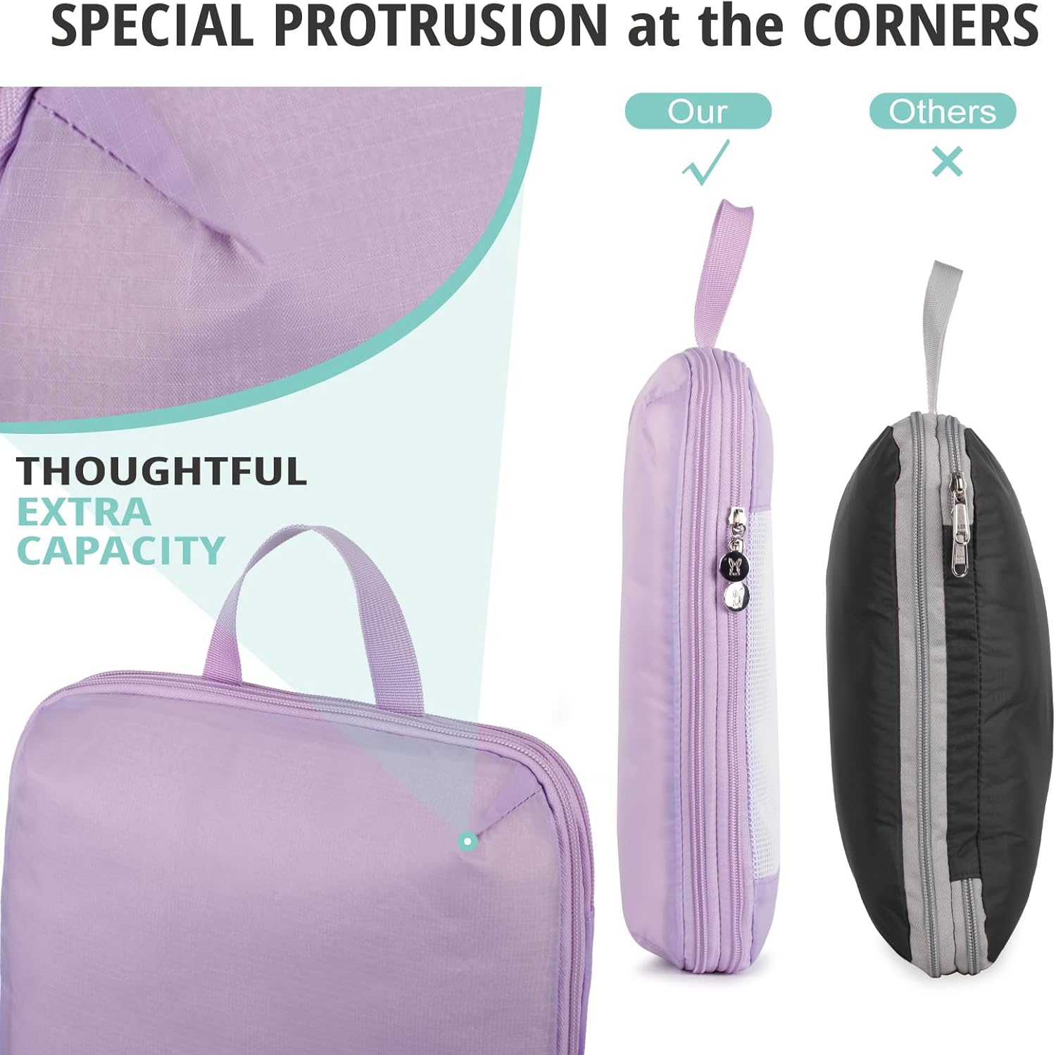 Expandable Compression Packing Cubes for Suitcases,6 Set Lightweight Compressible Travel Packing Organizer for Carry on Suitcase,Organizer Bags Set as Travel Essentials for Women - Image 7