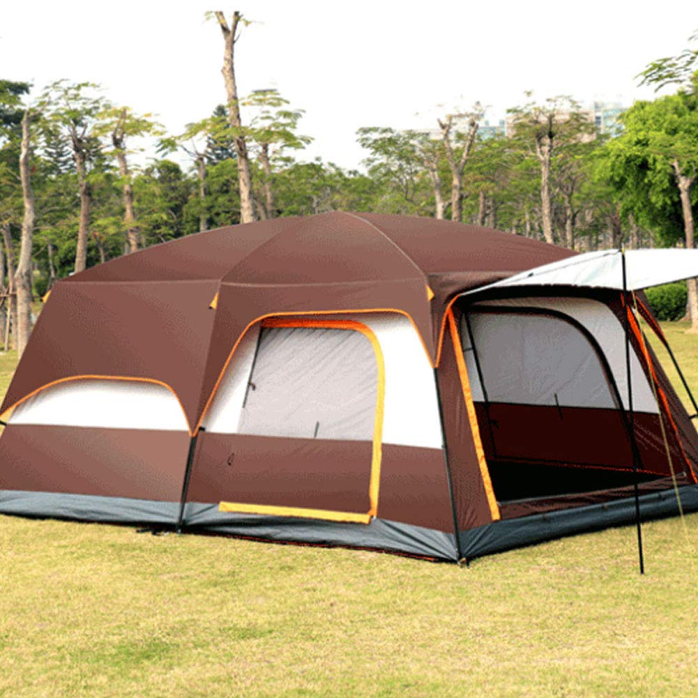Tienda de campaña familiar de lujo para 5 a 8 personas, resistente al agua de 3000 mm de alto, con sala de estar y dormir separada, fácil de colocar, equipo de camping perfecto para aventuras al aire