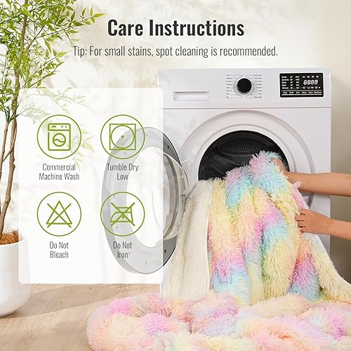 Miniatura 7 de Uttermara - Manta de forro polar sherpa con peso de 15 libras para adultos, lujosa piel sintética lanuda y acogedora manta de sherpa mullida en el