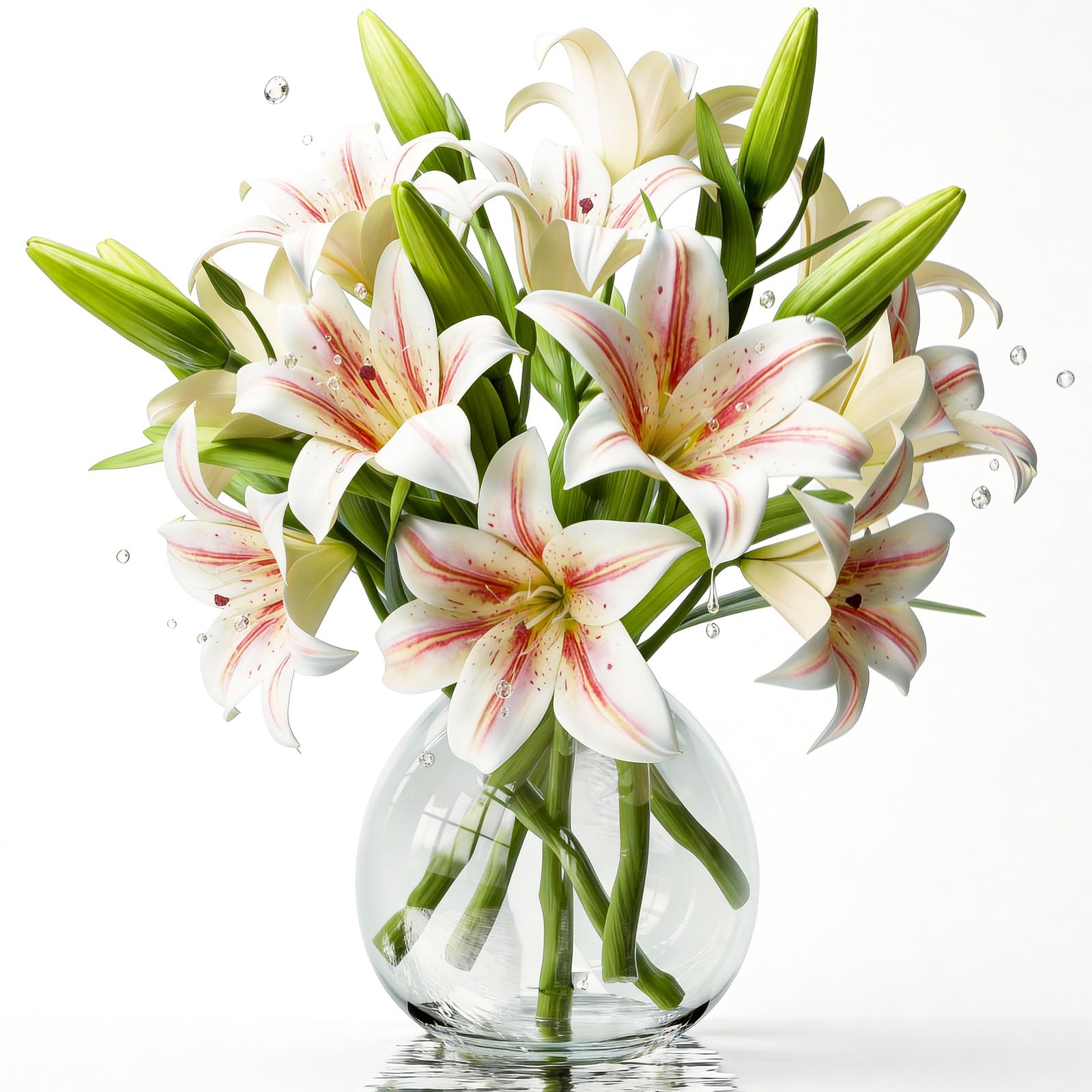 Uven Traoqq 18 Artificial Lily Flowers