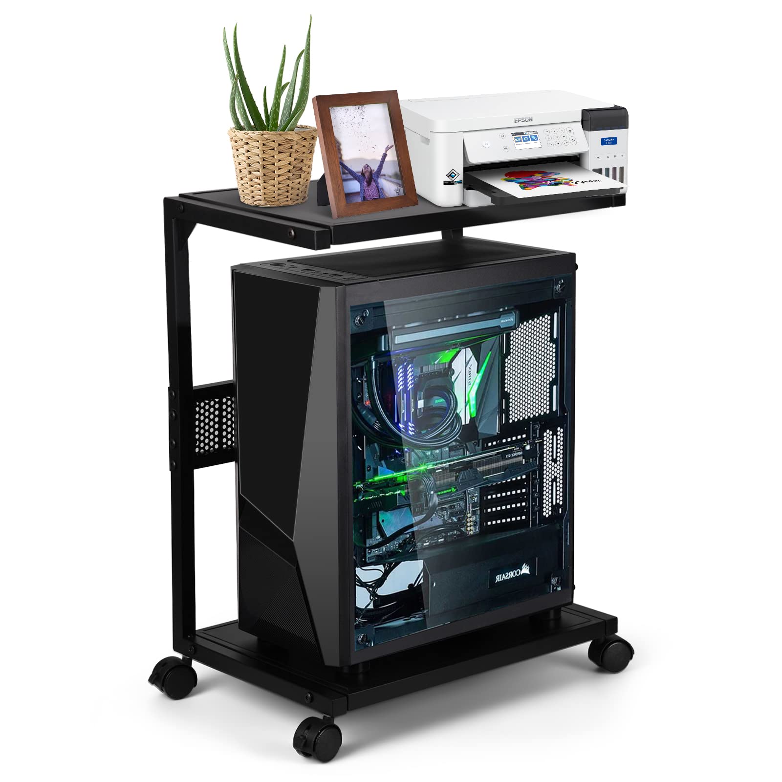PC Tower Ständer Computer Ständer 2 Schicht für Schreibtisch