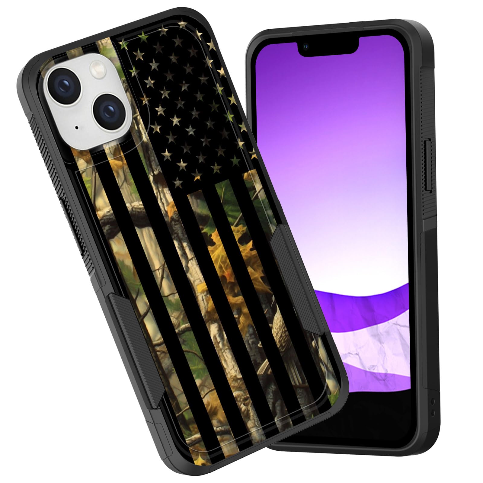 CICPLKSE for iPhone 15 Plus Case,Dual Layer Heavy Duty Hybrid Shockproof Hard PC Soft Silicone TPU Bumper Protective Cover...