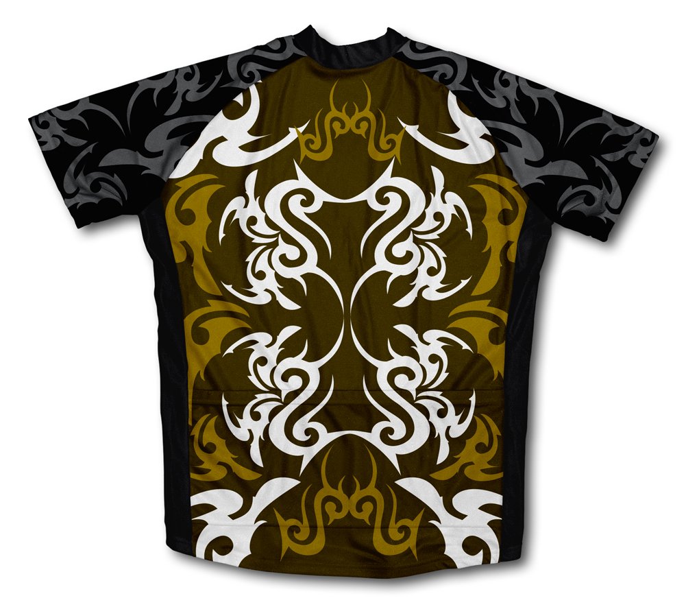 ScudoPro Green Black Tattoo Sheme Short Sleeve Cycling Jersey for Youth - Size XS